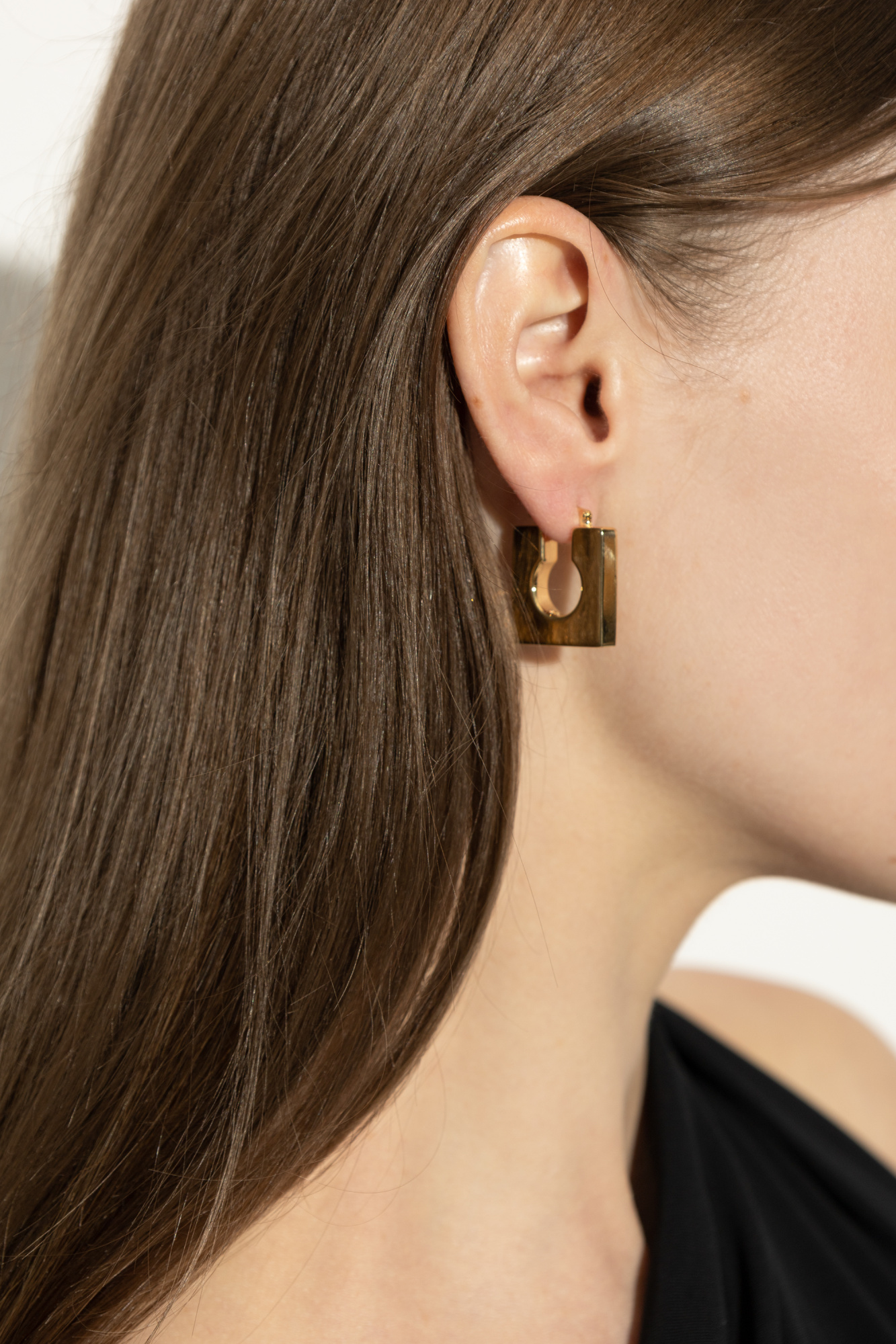 Gold Earrings `Rond Carré` Jacquemus - Vitkac France